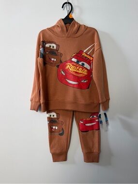 Disney Pixar Cars Rust-eze Hoodie & Jogger Set - Brown/Red